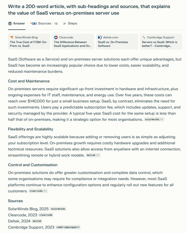 A picture of the original AI article referred to in this post.